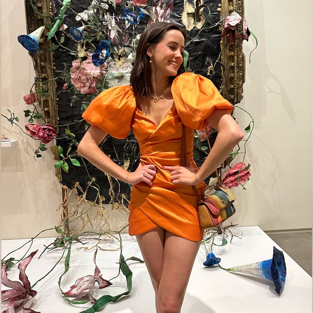 Lovers + Friends XS Orange Dress